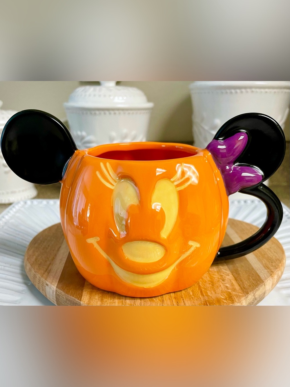 NEW SUMMERWEEN Disney Minnie Mouse Pumpkin Mug 🎃💜✨